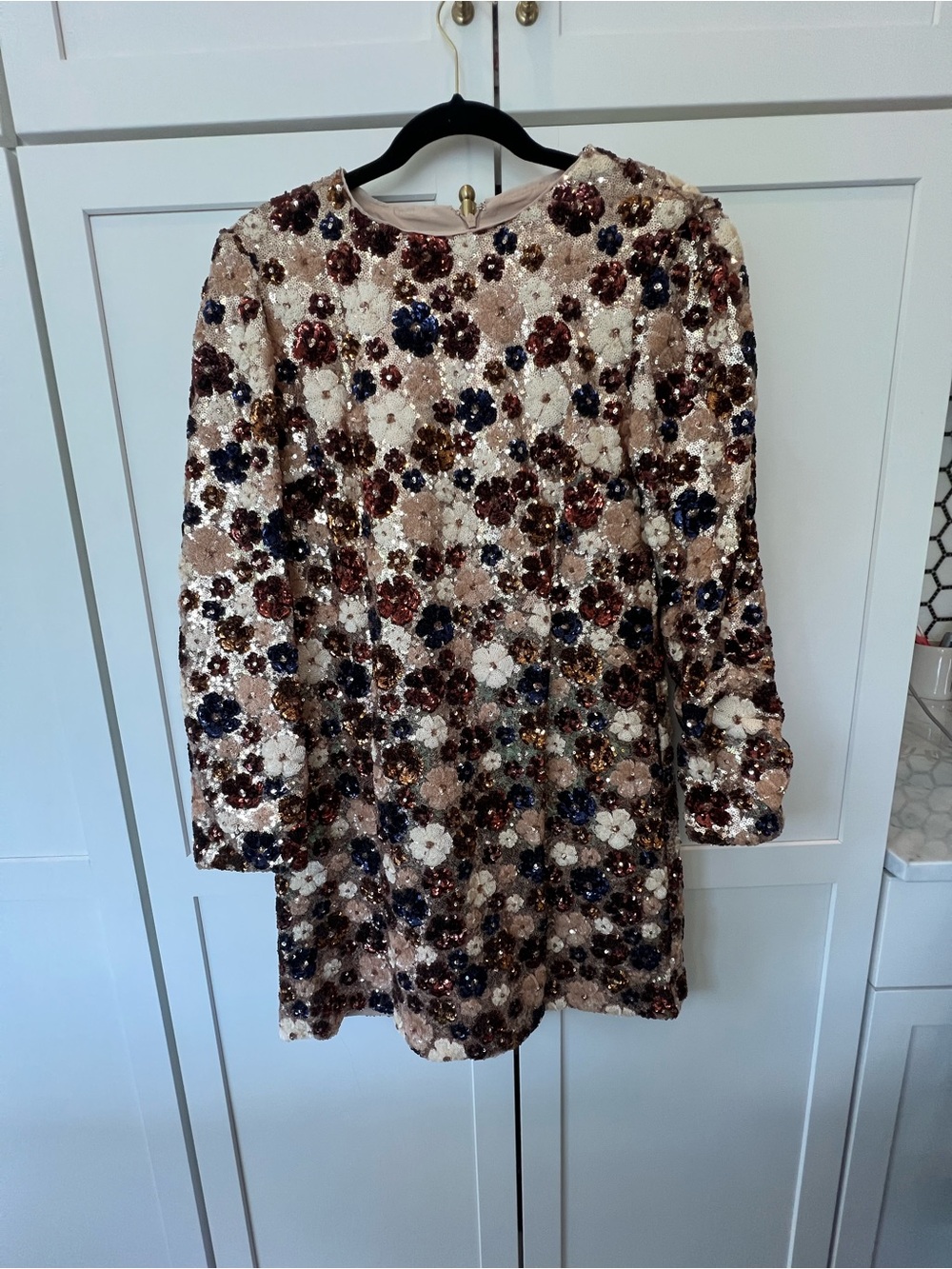 Ann Taylor Studio 2025 Sequin Floral Mini Dress